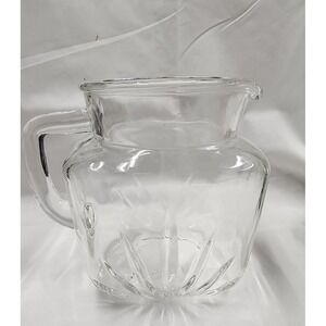 Vintage Federal 1950's Star Bottom Pitcher Clear‎ Glass 5.75" H